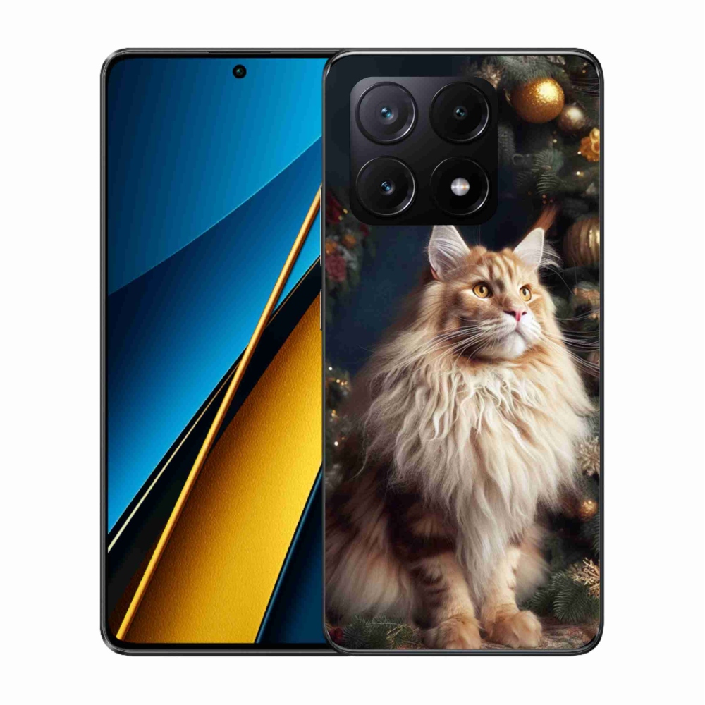 Gél borítás mmCase a Xiaomi Poco X6 Pro 5G számára - macska a fánál
