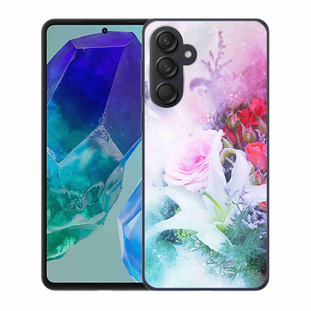 Gél borító mmCase Samsung Galaxy M55 5G - virágok 4