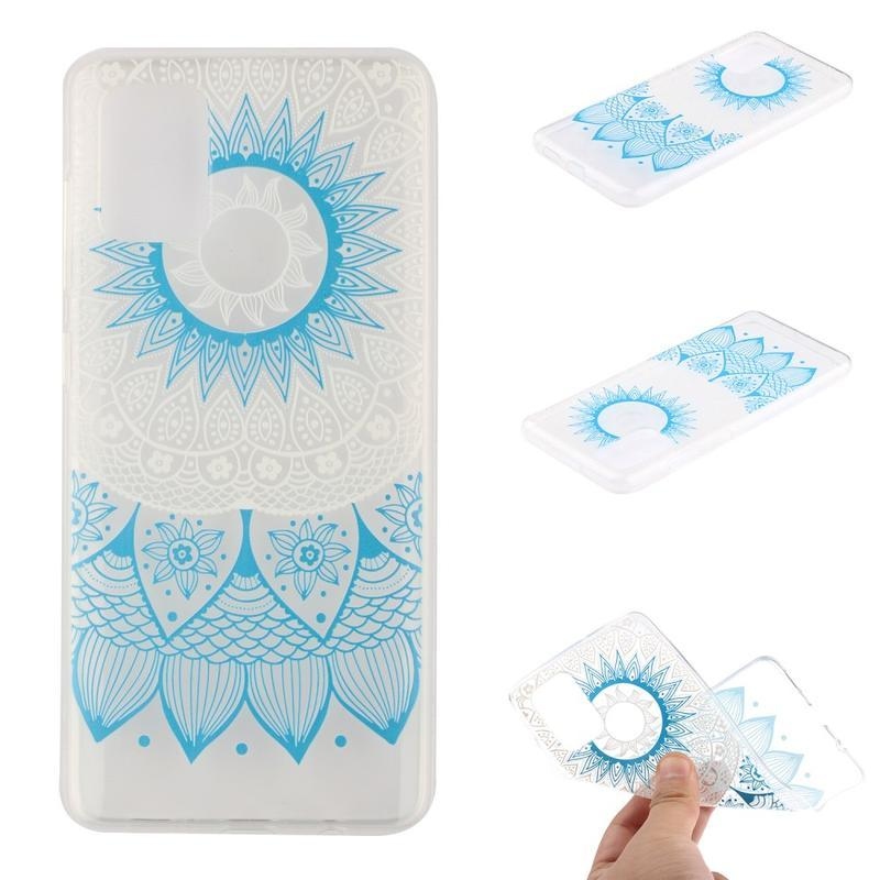 Zselés tok Samsung Galaxy S20 készülékhez - kék virág
