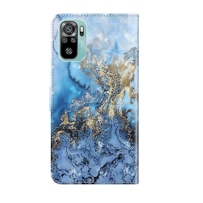 Nyomtatott pénztárca tok Xiaomi Redmi Note 10 4G/Redmi Note 10S/Poco M5s - absztrakt minta