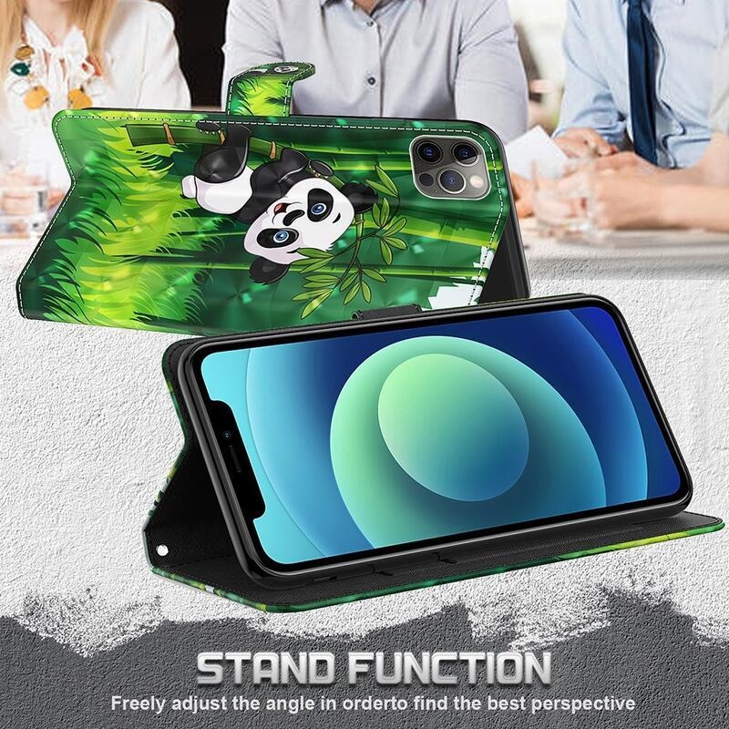 Nyomtatott pénztárca tok Xiaomi Redmi Note 10 5G/Poco M3 Pro 4G/5G - panda a bambuszon