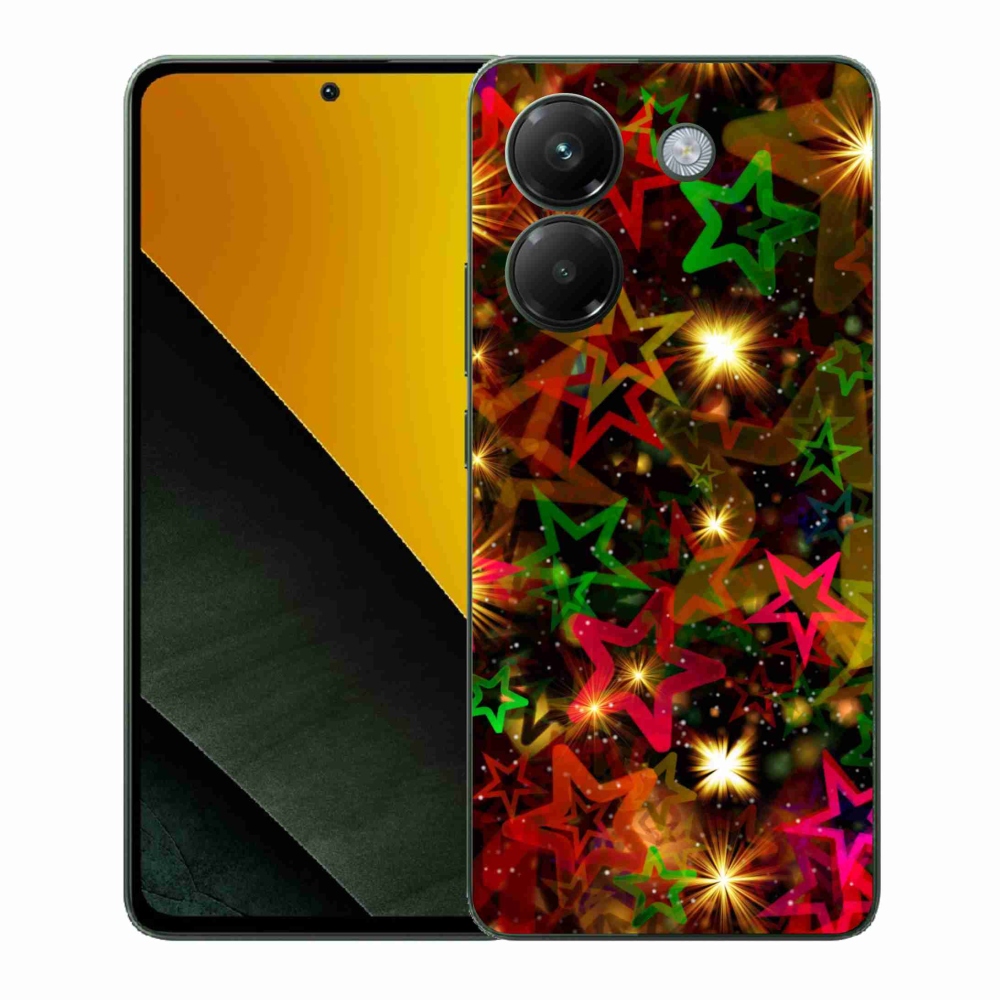 Gél borítás mmCase a Xiaomi Poco M7 Pro 5G számára - színes csillagok
