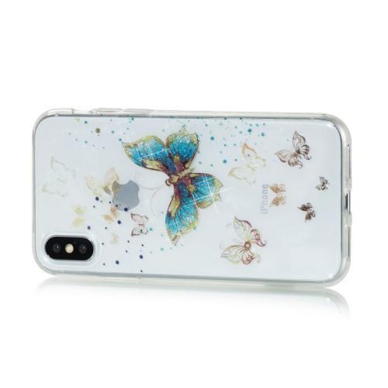 Shine zselés tok iPhone X készülékhez - pillangó