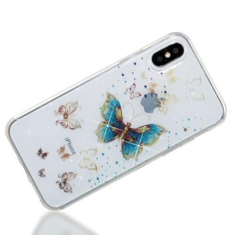 Shine zselés tok iPhone X készülékhez - pillangó