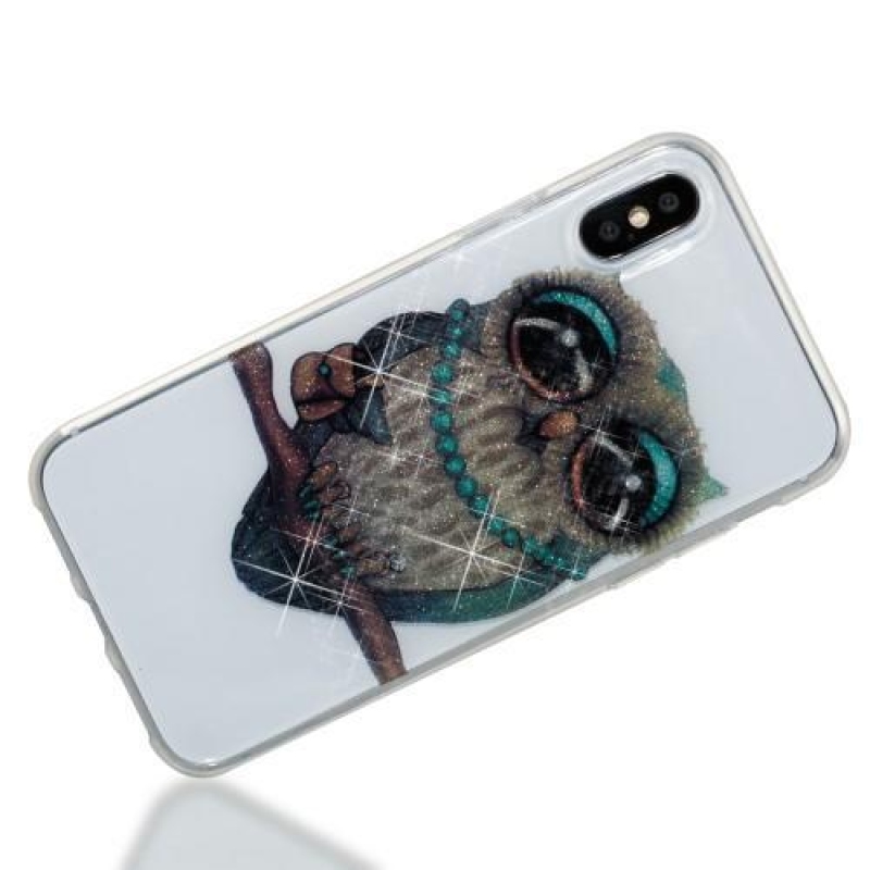 Shine zselés tok iPhone X készülékhez - bagoly