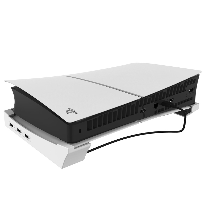 iPega P5S008 Vízszintes állvány USB HUB-bal PS5 Slim fehér színhez