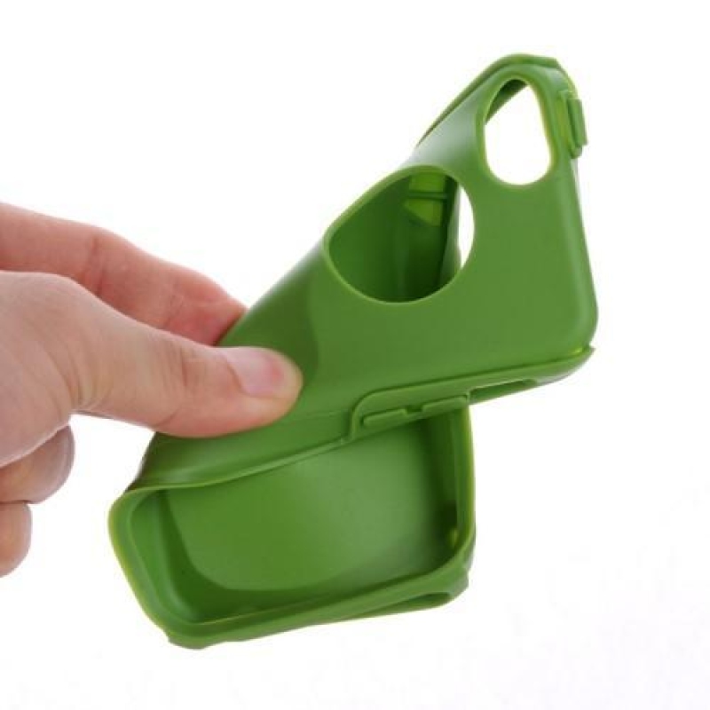 Sokkoló hibrid tartós tok iPhone 5C készülékhez - szürke/zöld
