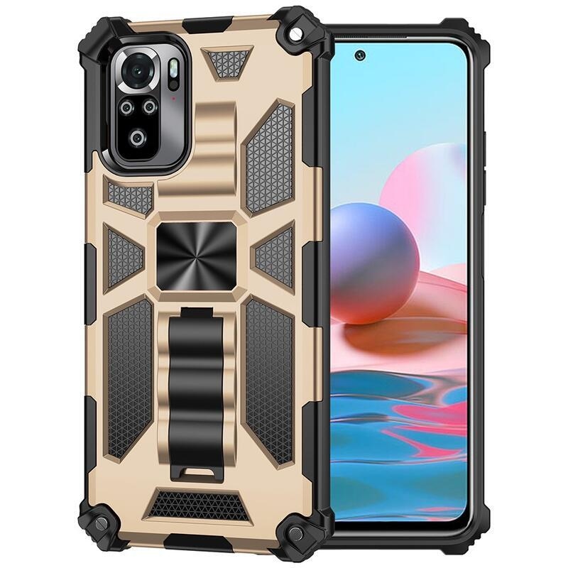 Ütésálló hibrid borítás a Xiaomi Redmi Note 10 4G/Redmi Note 10S/Poco M5s készülékhez - arany színben