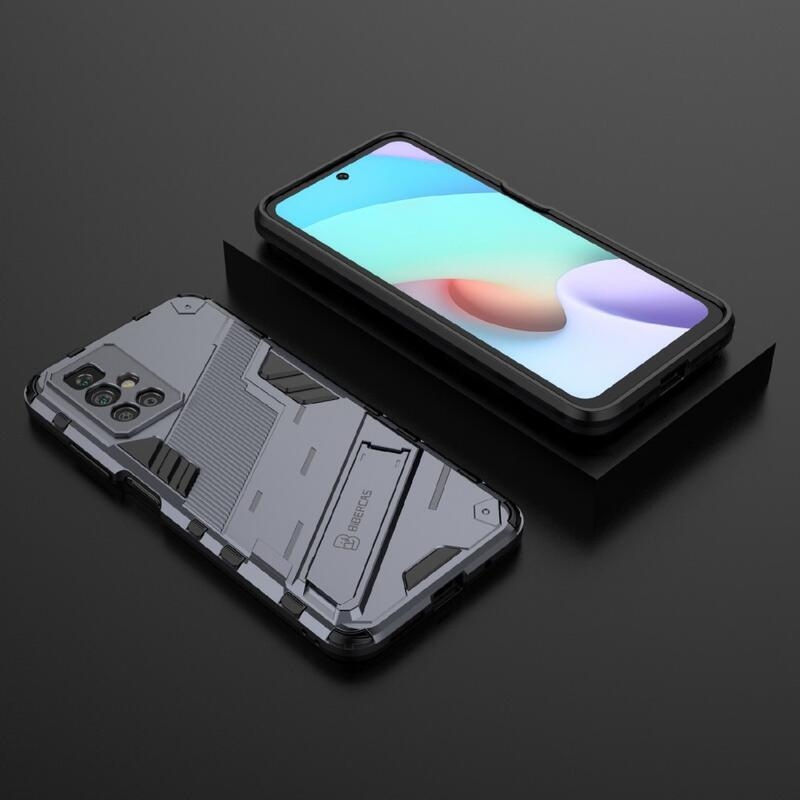Ütésálló hibrid borító csuklós állvánnyal Xiaomi Redmi 10/Redmi 10 (2022) - szürke