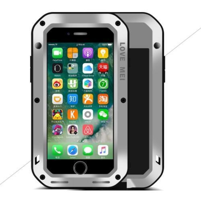 ShockExtreme hibrid tartós tok iPhone 8 Plus és iPhone 7 Plus készülékhez - ezüst színben