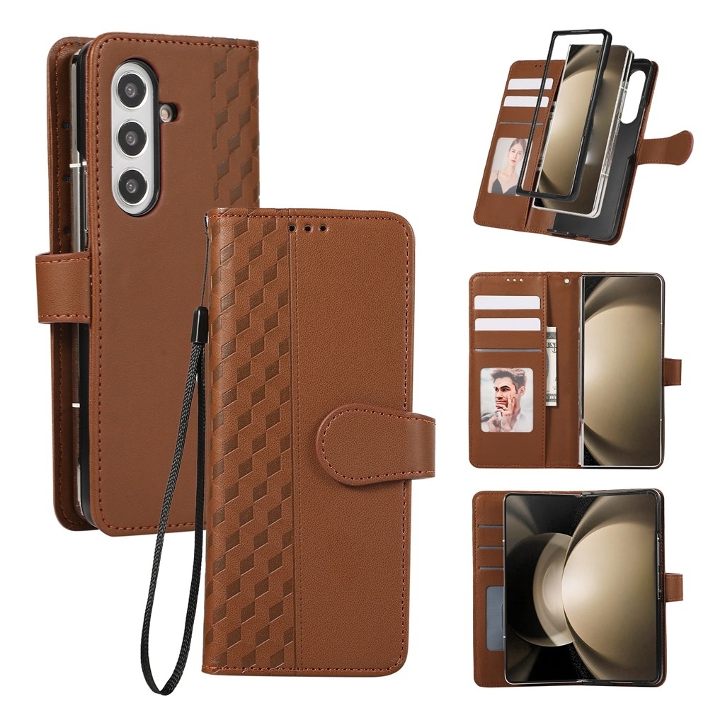 Gridy könyvtáska Samsung Galaxy Z Fold7 5G - barna színben