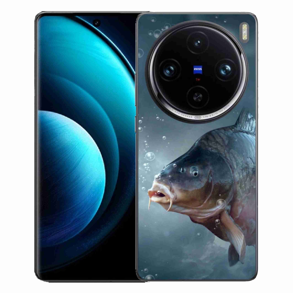 Zselés borítás mmCase a Vivo X100 Pro 5G készülékhez - ponty és buborékok