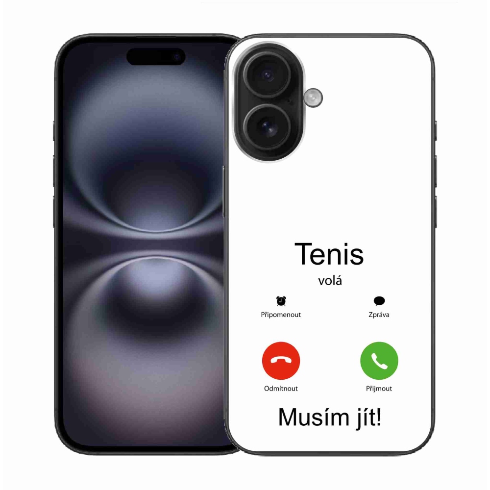 Gél borítás mmCase iPhone 16 készülékhez - teniszhívások fehér háttérrel