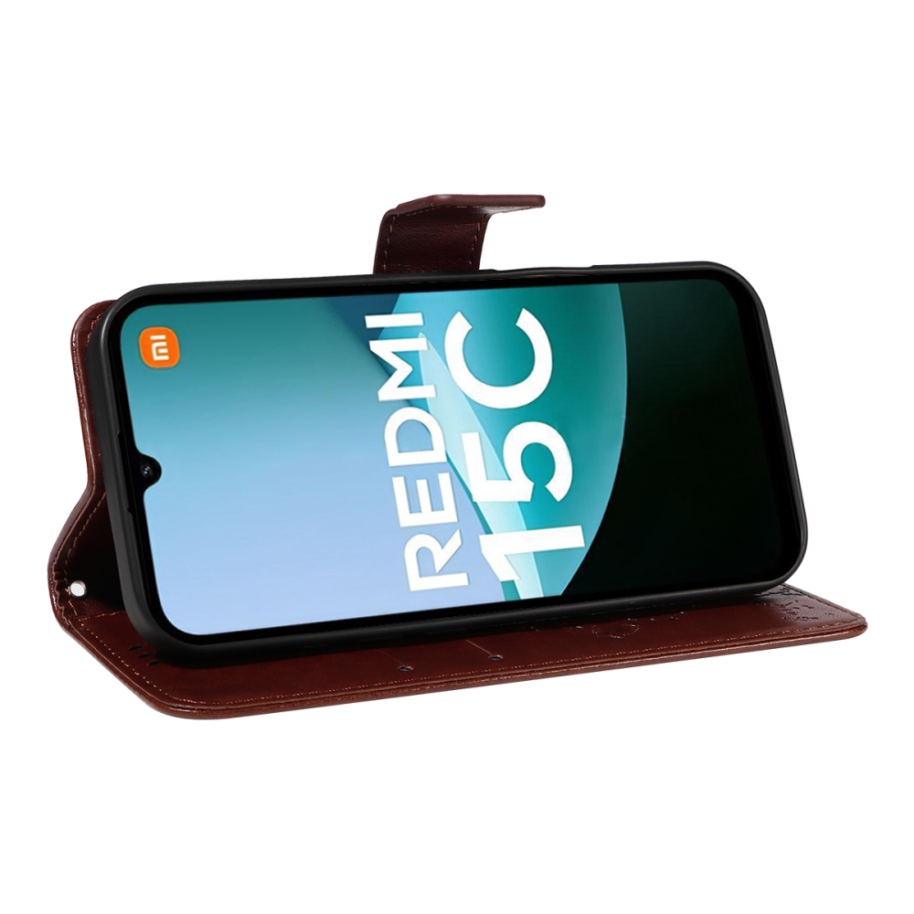 Fák könyve tok Xiaomi Redmi 15C 4G/5G (173mm) - barna
