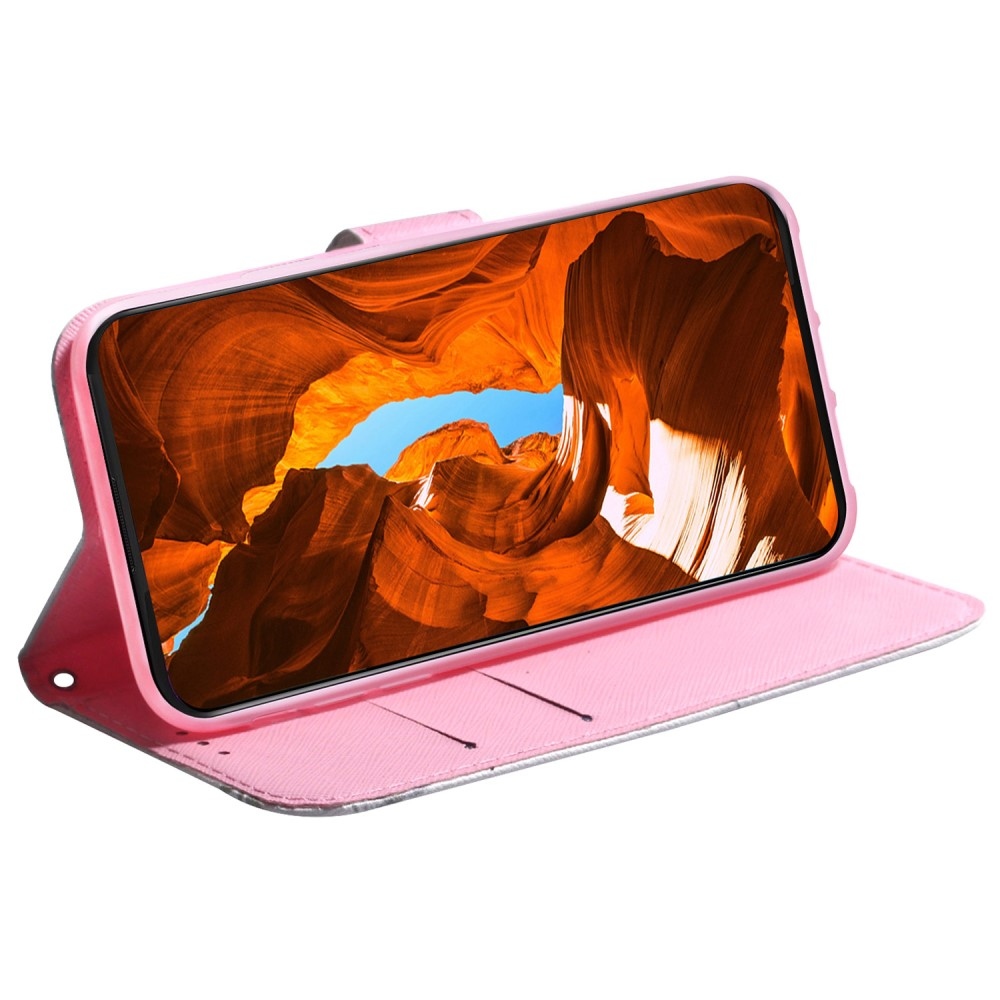 Printy könyv tok Xiaomi 13T/13T Pro - rózsaszín virág