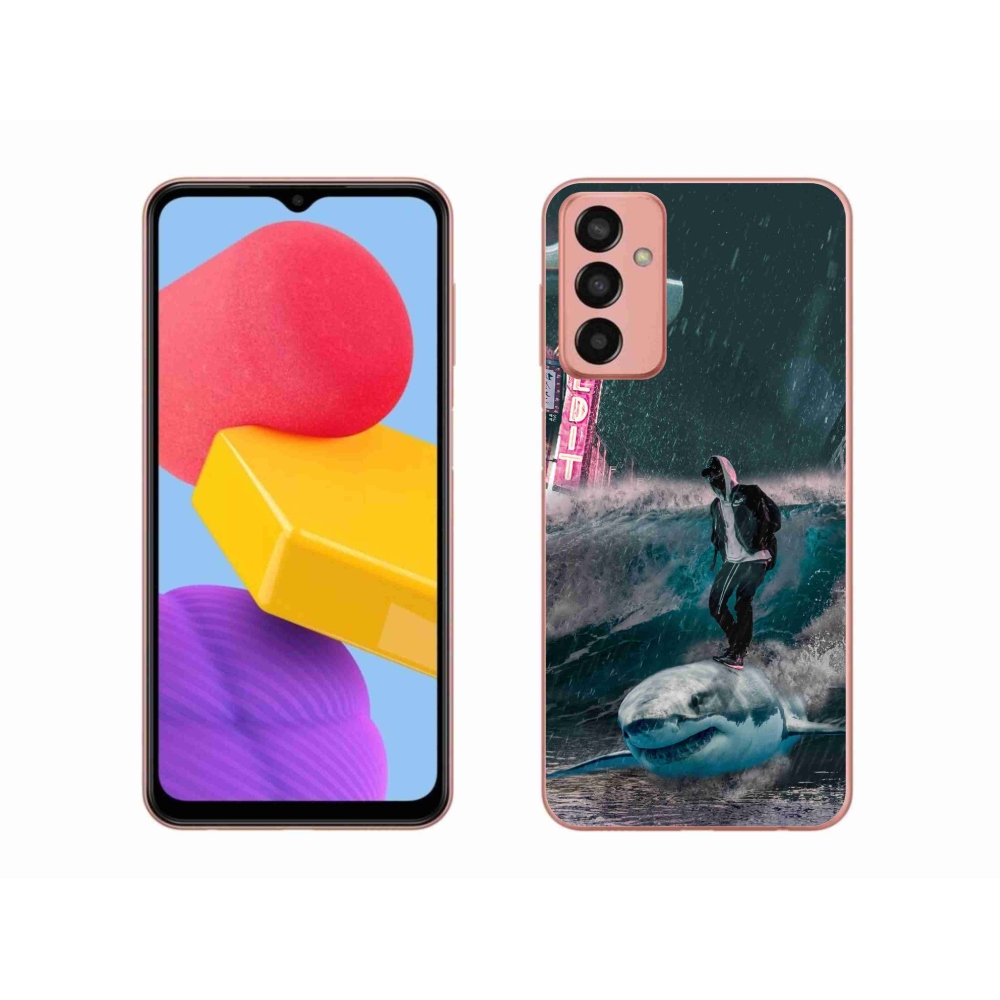 Zselés borítás mmCase Samsung Galaxy M13 készülékhez - cápa
