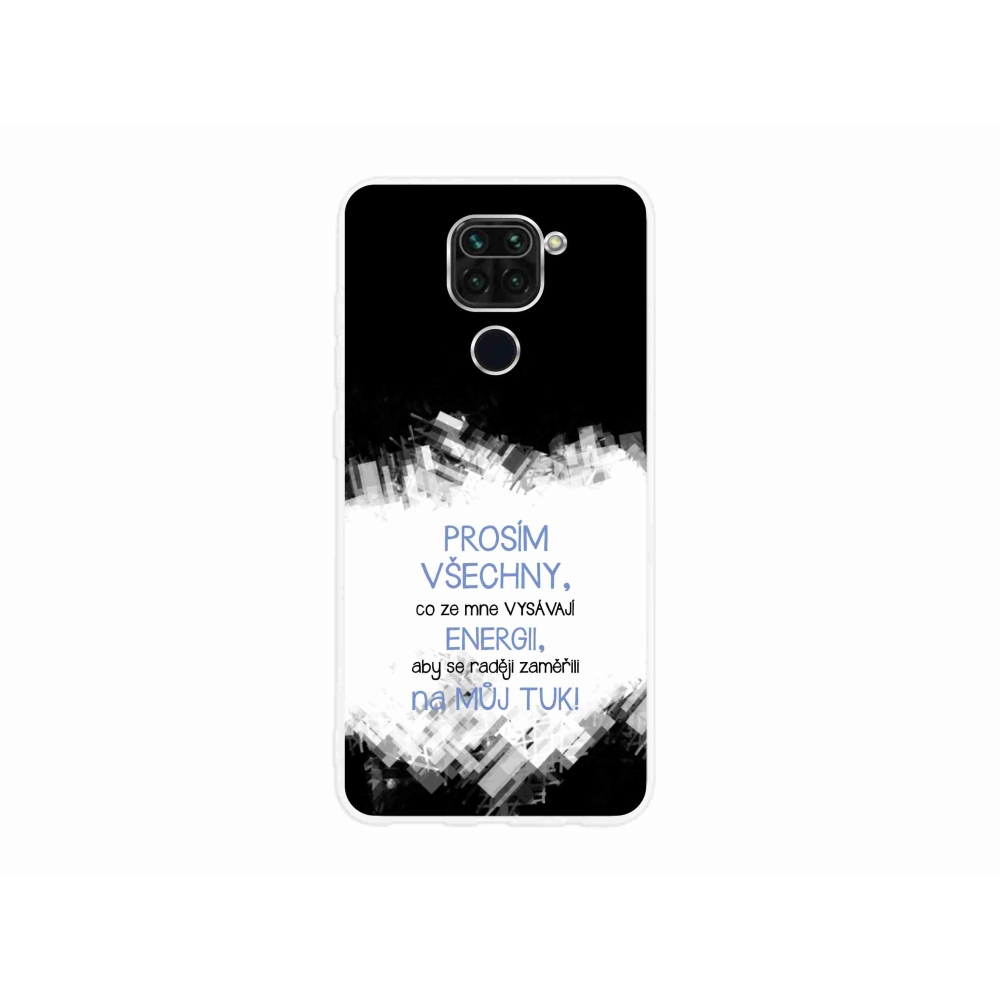 Gél borító mmCase a Xiaomi Redmi Note 9-hez - vicces szöveg 1 kék