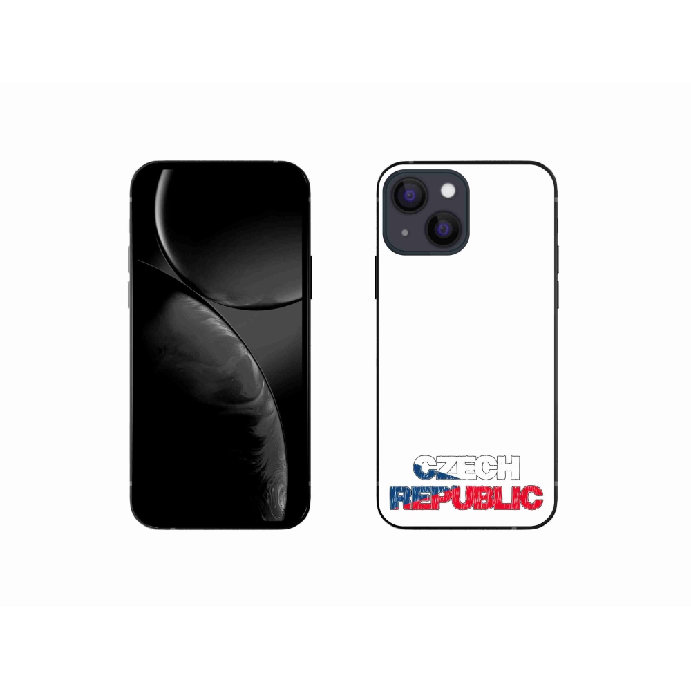 Gél borítás mmCase iPhone 13 mini 5.4 - Csehország fehér háttérrel