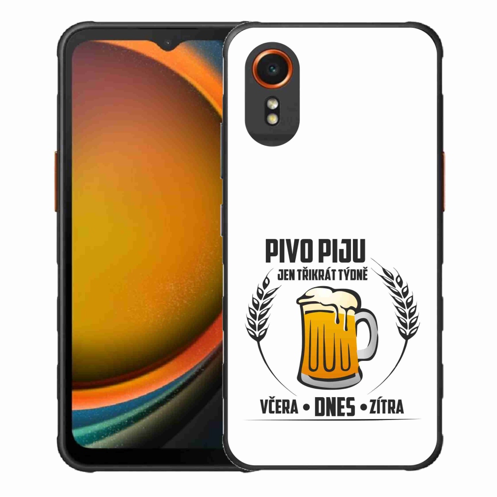 Gél borítás mmCase Samsung Galaxy Xcover 7 - sör motívum fehér háttérrel