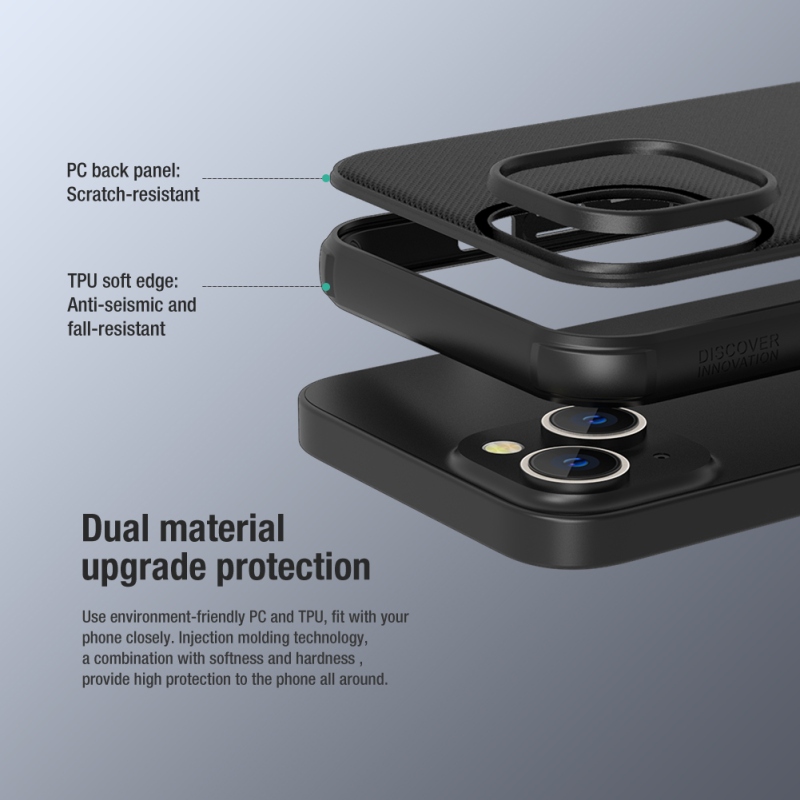 Nillkin Super Frosted PRO mágneses hátlap Apple iPhone 13/14 készülékhez Fekete