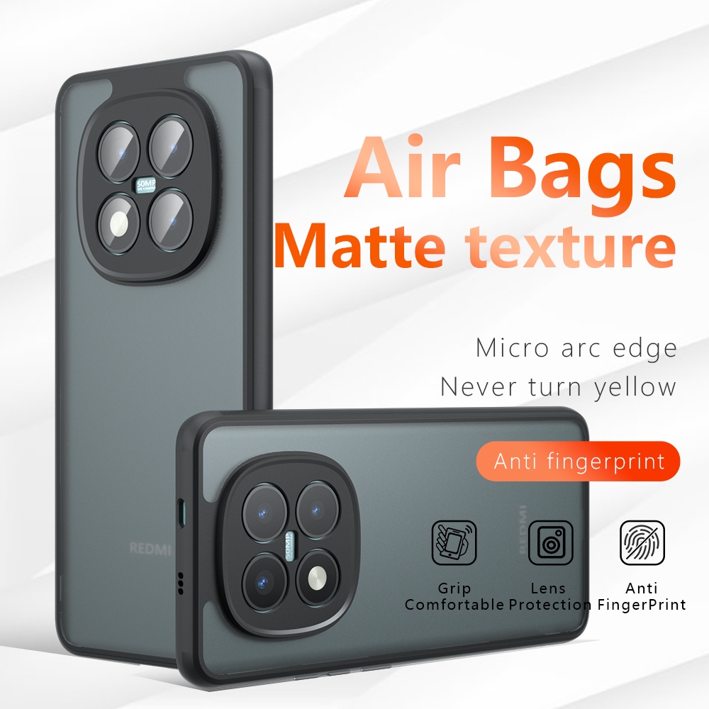 Skiny matt zselés tok Xiaomi Redmi Note 15 Pro+ 5G - fekete