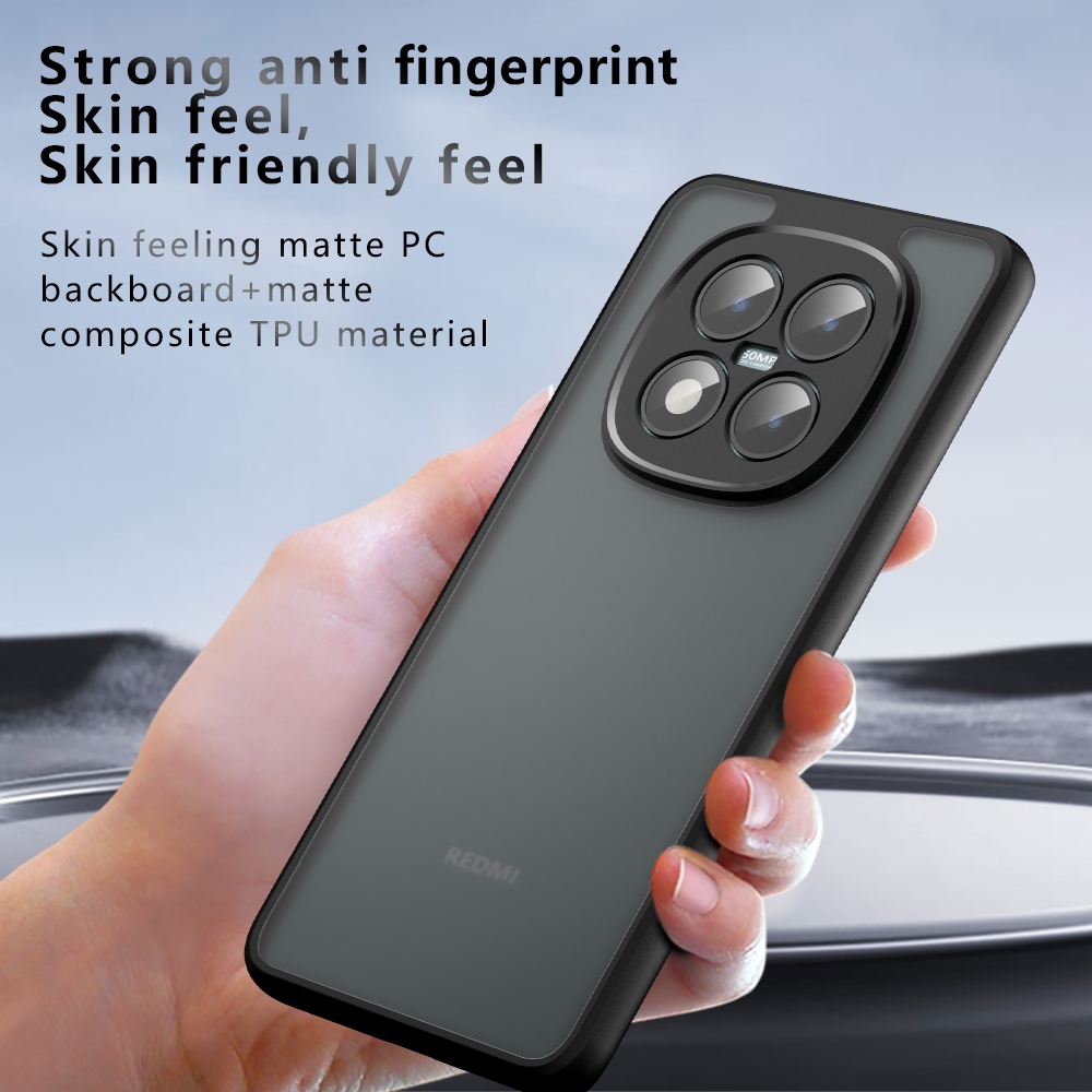 Skiny matt zselés tok Xiaomi Redmi Note 15 Pro+ 5G - fekete
