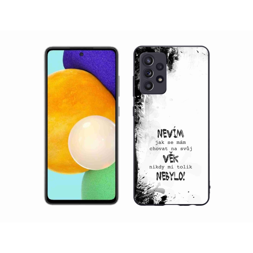 Gél borító mmCase Samsung Galaxy A52s 5G - vicces szöveg 14 fehér háttér