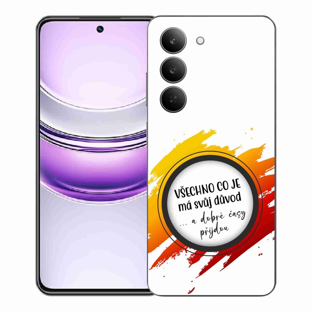 Gél borító mmCase a Realme 14x 5G - idézet 3 fehér háttérrel