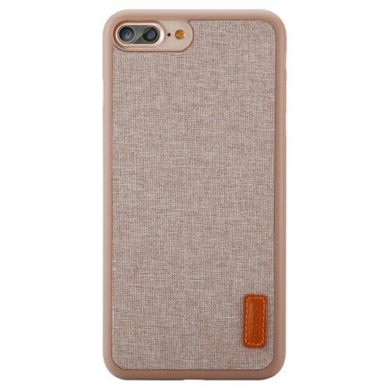 Elegáns műanyag tok iPhone 8 Plus és iPhone 7 Plus készülékhez - khaki színben