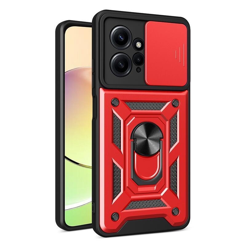 Tartós hibrid borító Xiaomi Redmi Note 12 4G - piros színű csúszka