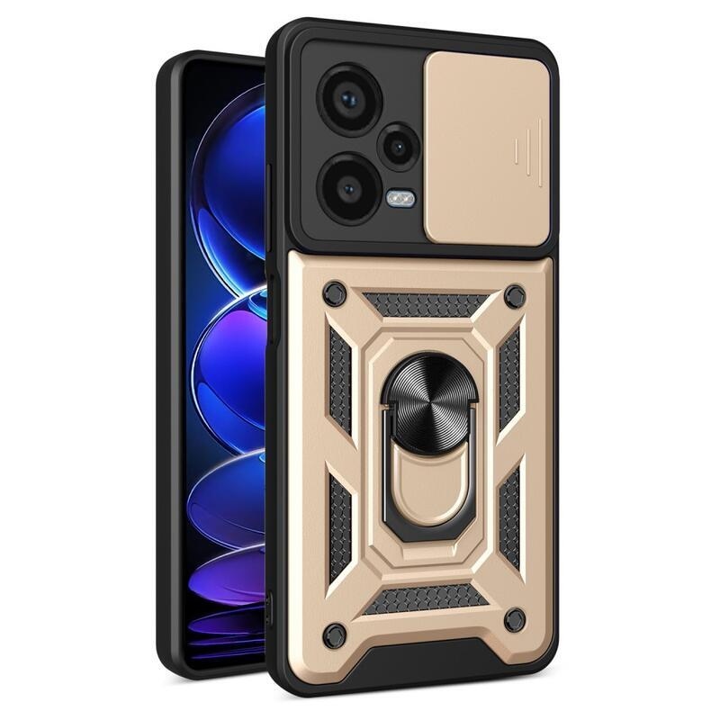 Tartós hibrid borító Xiaomi Redmi Note 12 Pro+ 5G csúszka - arany színben