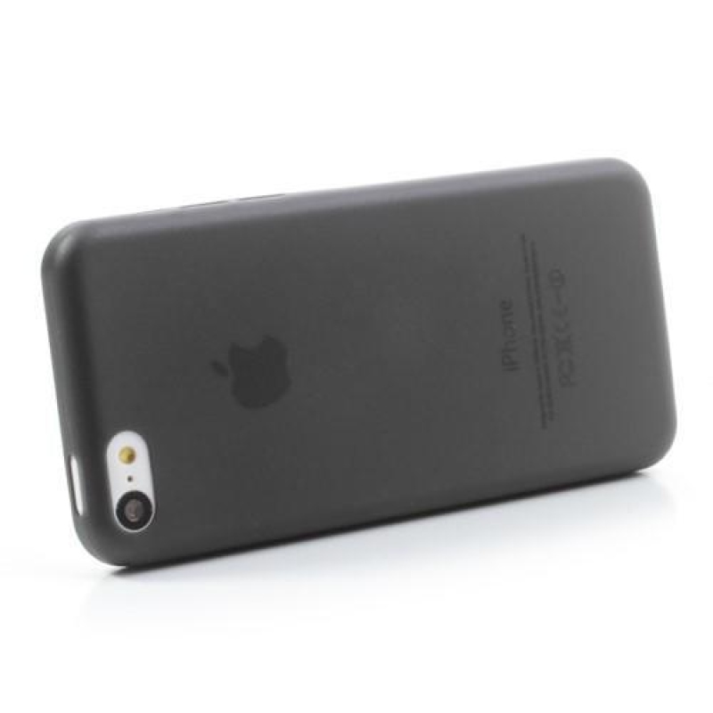 Vékony műanyag tok iPhone 5C készülékhez - fekete
