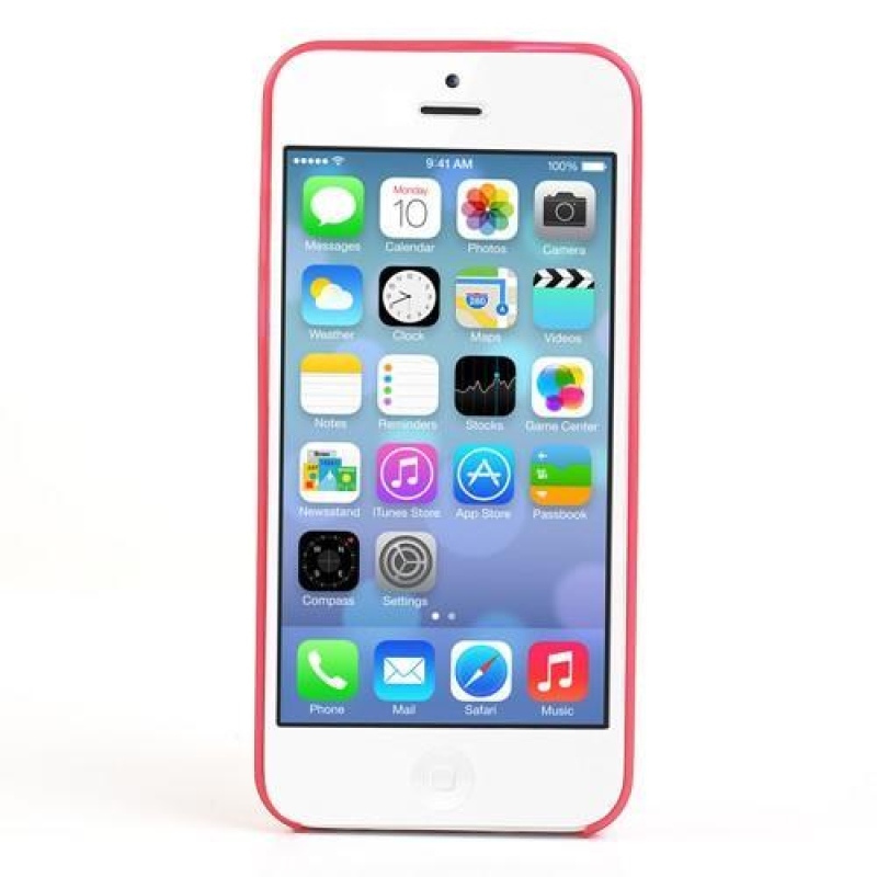 Vékony műanyag tok iPhone 5C készülékhez - piros
