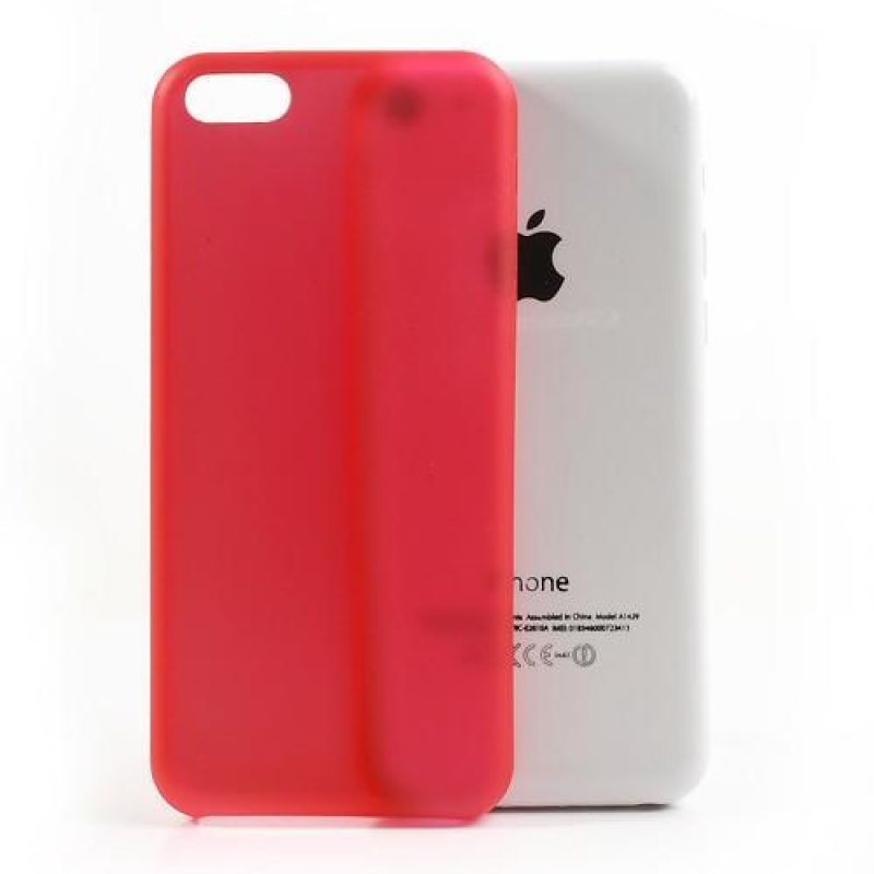 Vékony műanyag tok iPhone 5C készülékhez - piros