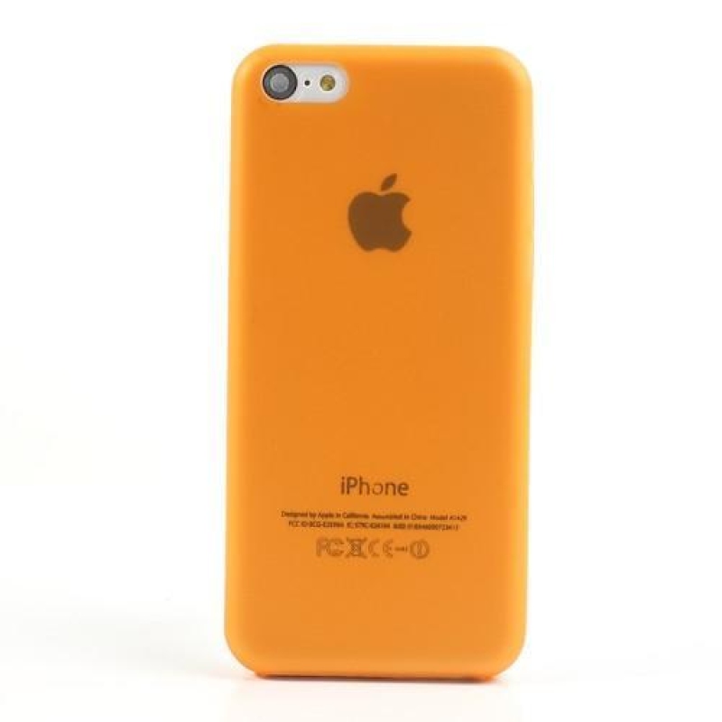 Vékony műanyag tok iPhone 5C készülékhez - narancssárga