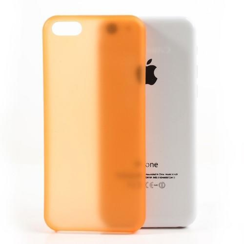 Vékony műanyag tok iPhone 5C készülékhez - narancssárga