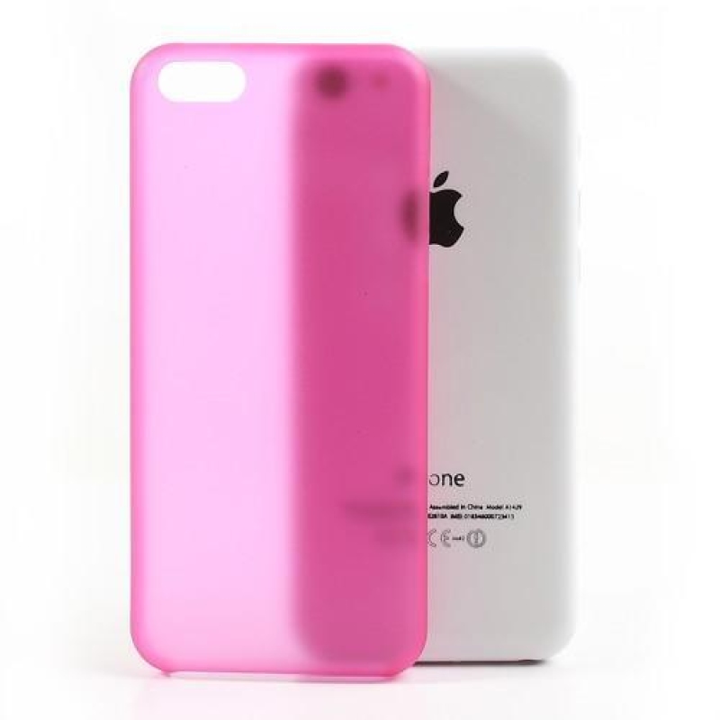 Vékony műanyag tok iPhone 5C készülékhez - rózsaszín