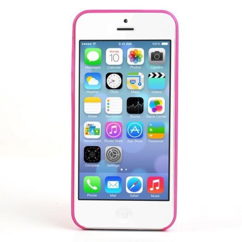 Vékony műanyag tok iPhone 5C készülékhez - rózsaszín