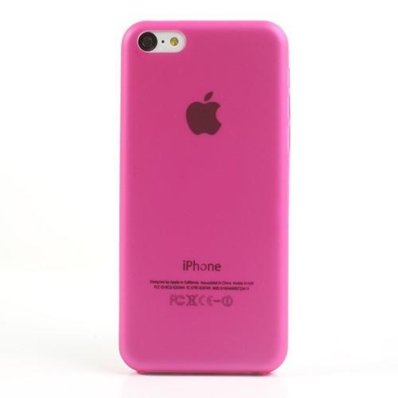 Vékony műanyag tok iPhone 5C készülékhez - rózsaszín
