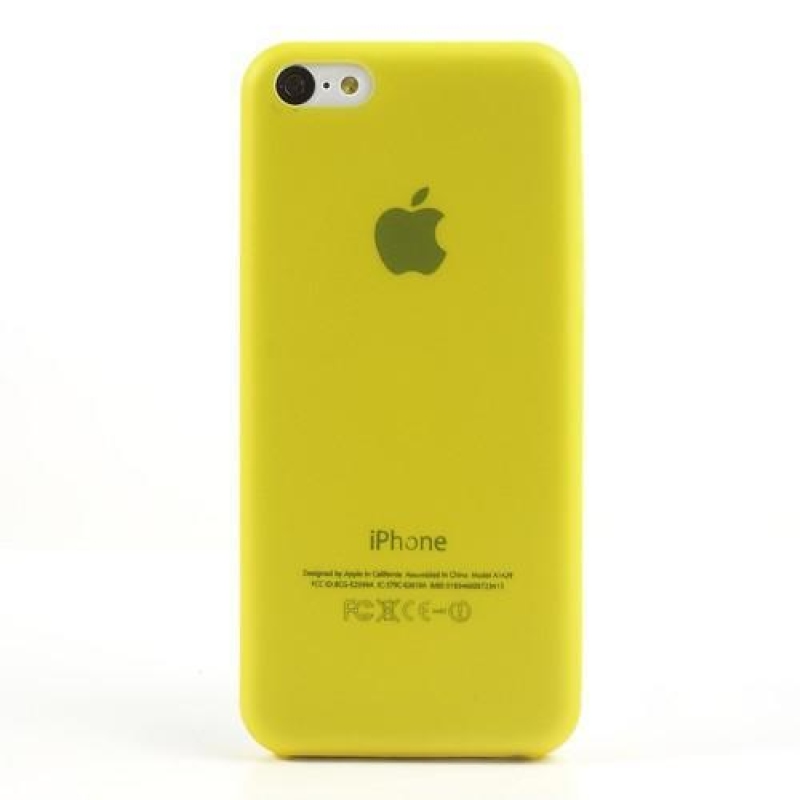Vékony műanyag tok iPhone 5C készülékhez - sárga