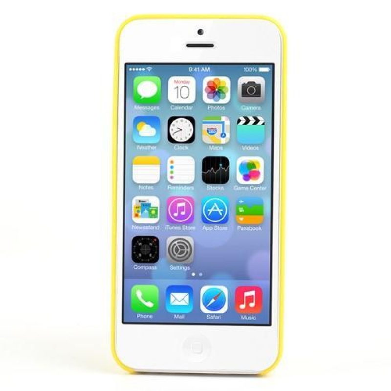 Vékony műanyag tok iPhone 5C készülékhez - sárga