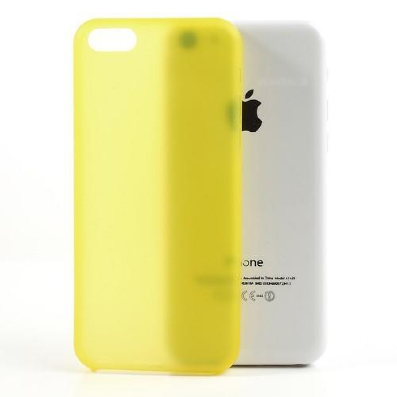 Vékony műanyag tok iPhone 5C készülékhez - sárga