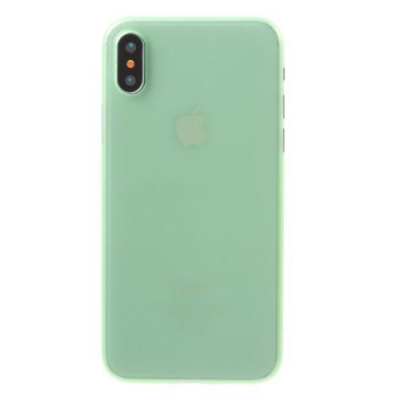 Vékony műanyag tok iPhone X készülékhez - zöld