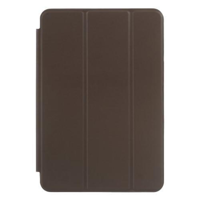 Vékony, állítható tok PU bőr patenttal iPad mini 4 készülékhez - kávé