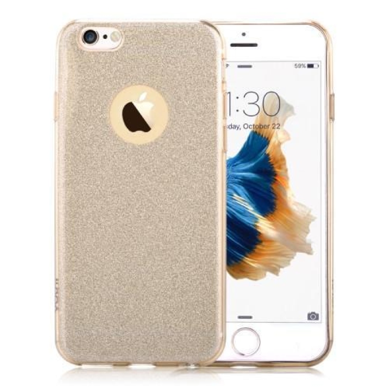Slimi zselés csillogó tok iPhone 6s Plus és 6 Plus készülékhez - arany színben
