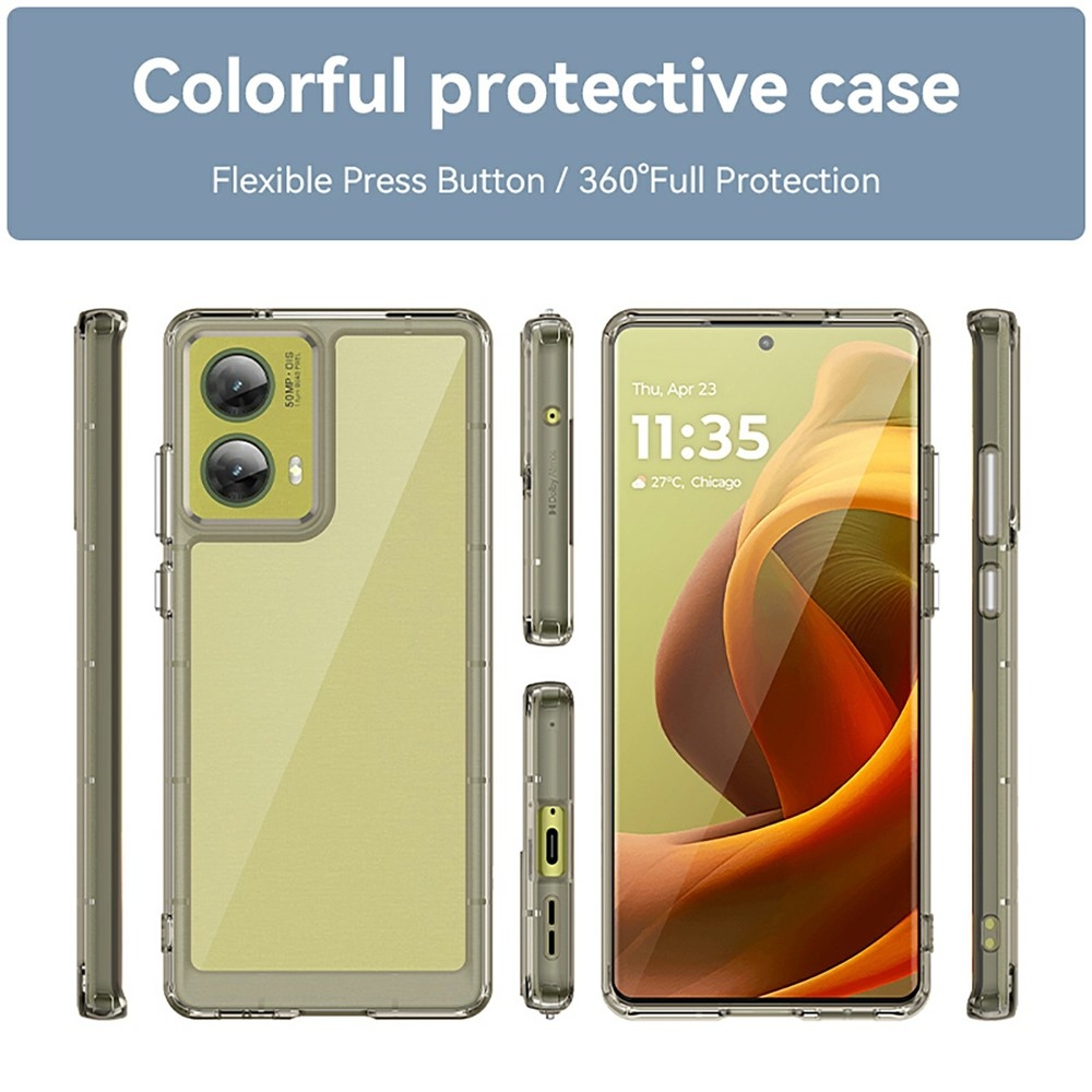 Zselés tok kemény hátlappal Motorola Moto G85 5G - szürke