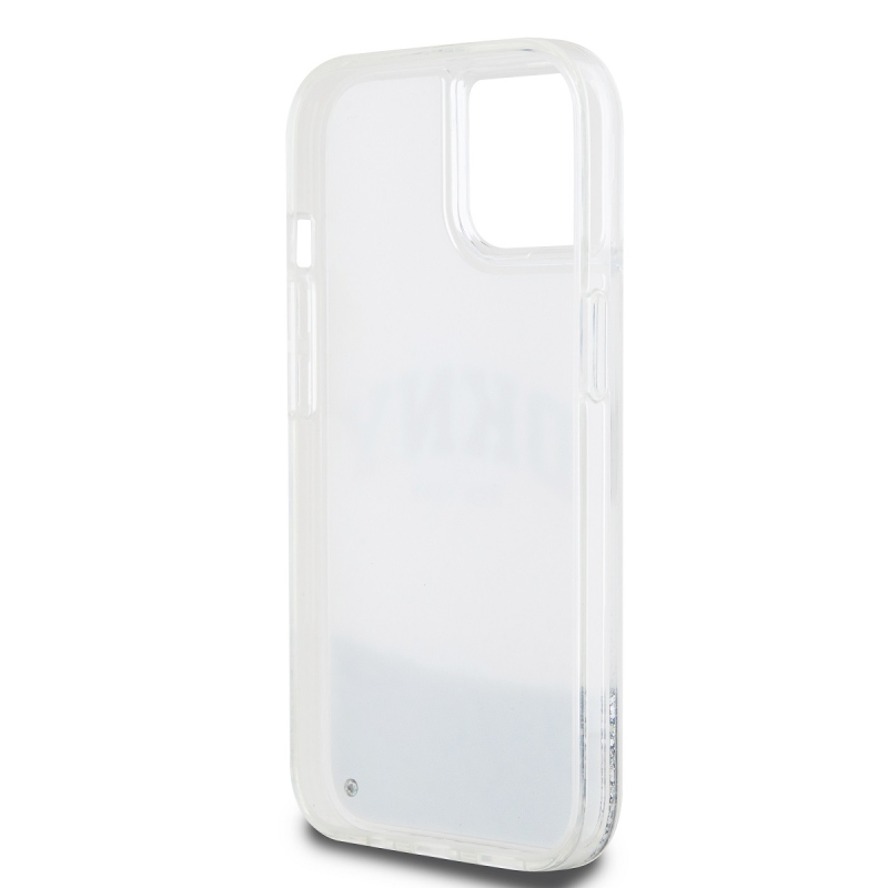 DKNY Liquid Glitter Arch Logo hátlap iPhone 14 átlátszóhoz