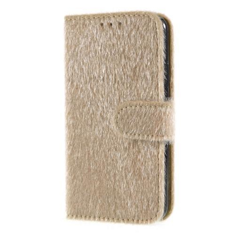 Slot PU bőr pénztárca tok iPhone X készülékhez - khaki színű