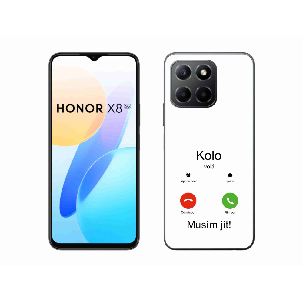 Gél borítás mmCase a Honor X8 5G/Honor 70 Lite 5G számára - a kerék fehér háttérrel hívja a kereket