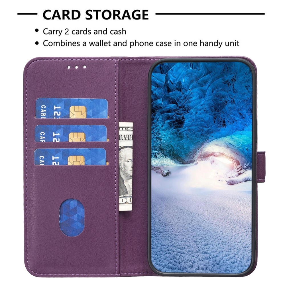 BNF könyvtáska a Realme C51/C53 készülékhez - sötétlila